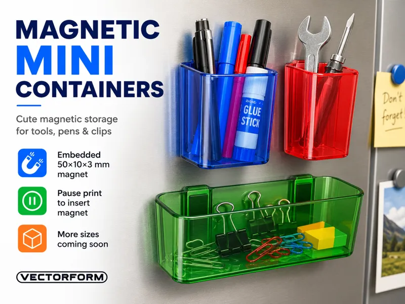 Magnetic Containers for Fridge