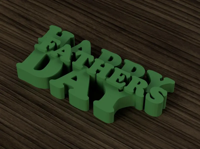 Single piece Happy Fathersday Text