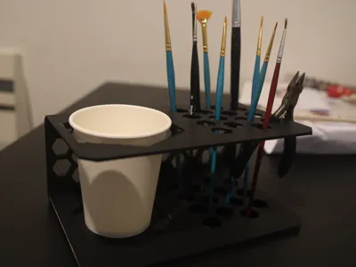 Paintbrush and Water Cup Holder