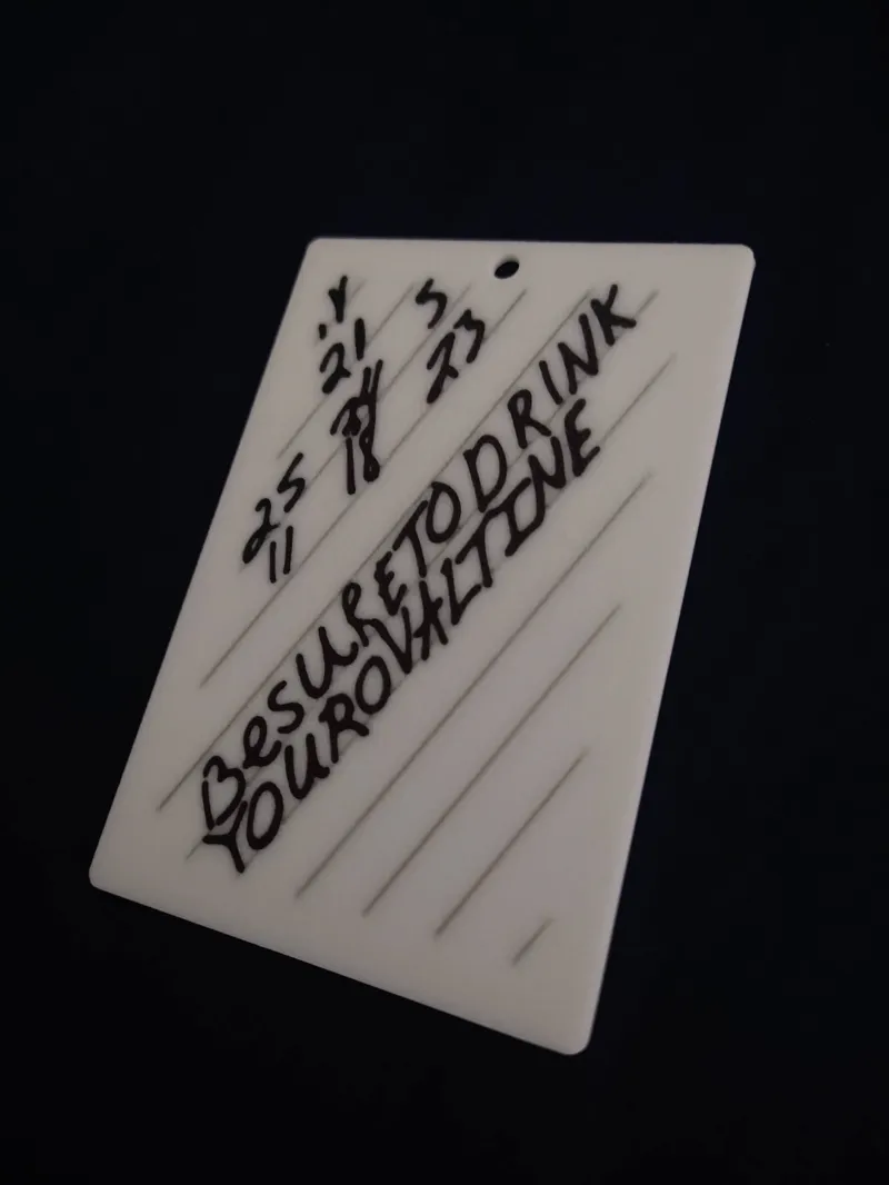 Ovaltine Ornament from A Christmas Story (Ralphie's secret decoded message from Little Orphan Annie)