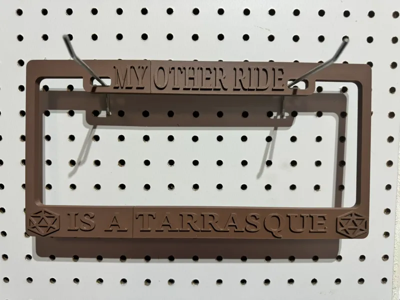 My Other Ride is a Tarrasque License Place Cover