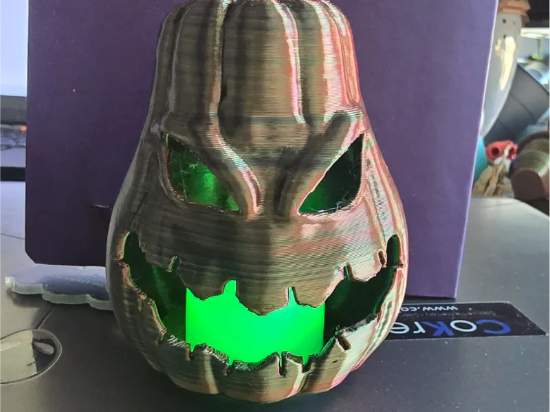 oogie boogie light up pumpkin