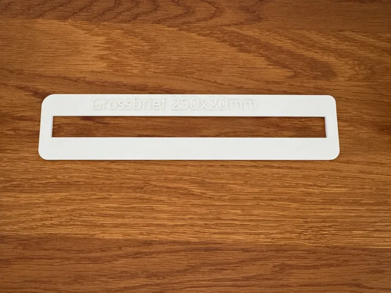 German Post (DPAG) Large Envelope Tester 250x20mm