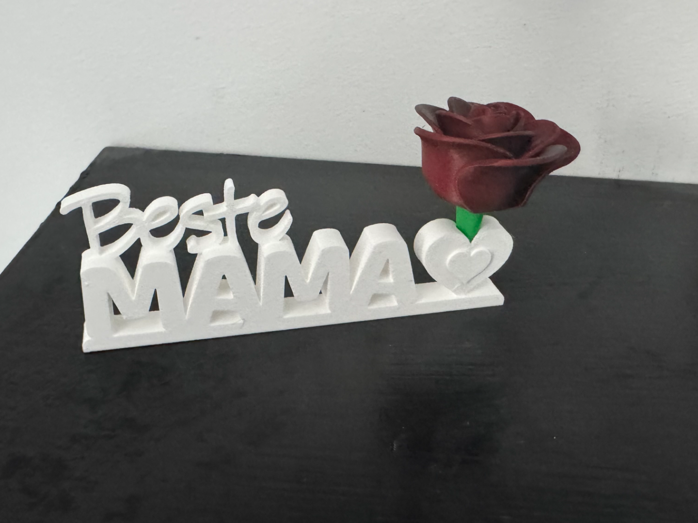 Muttertag Aufsteller „Beste Mama“ mit Blumenhalter