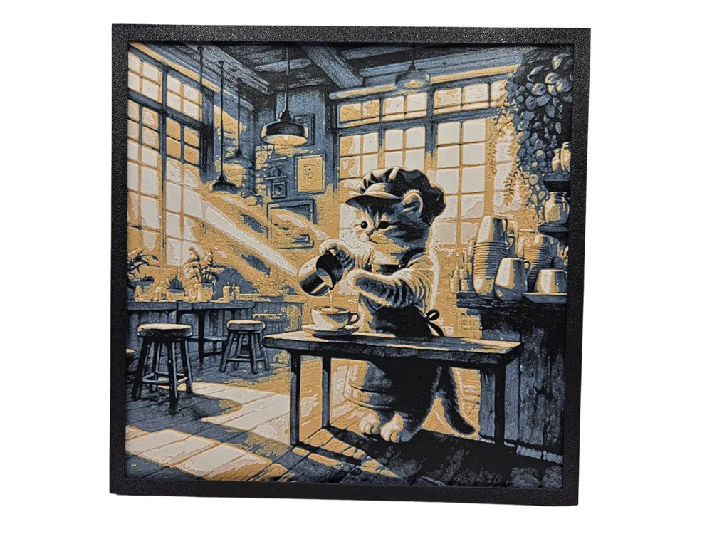 Kitten Barista - Hueforge