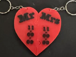 Heart Keychain (puzzle piece)