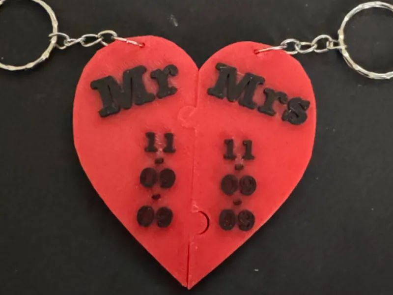Heart Keychain (puzzle piece)
