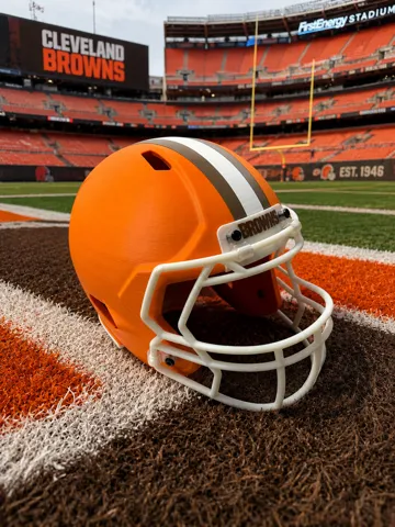 Accesorio de iluminación decorativa: Cleveland Browns Mini Football Helmet — vista de referencia 3