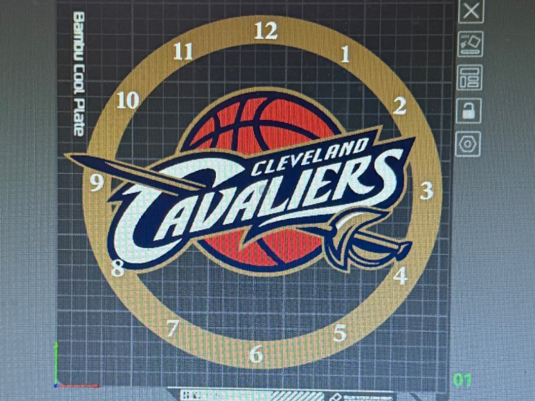 CLEVELAND CAVILIERS CLOCK