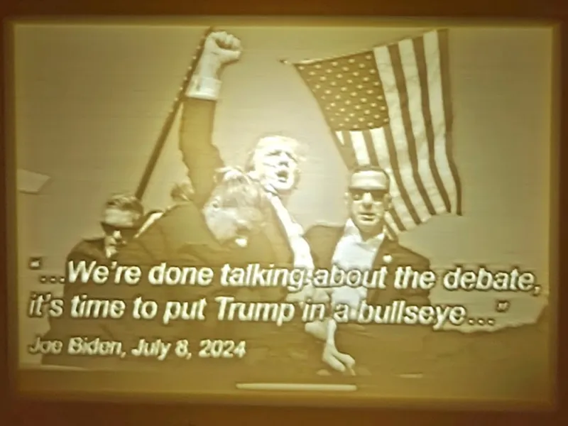 Trump Assassination Attempt Biden Quote Lithophane