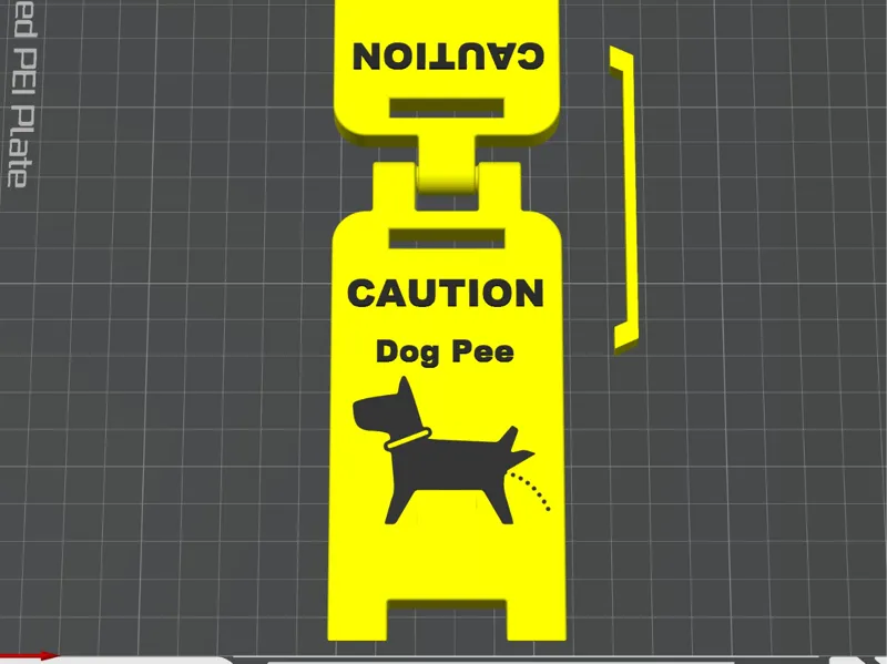 Caution Dog Pee warning sign
