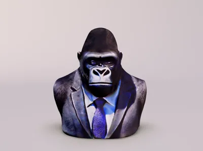 Gorilla with a suit