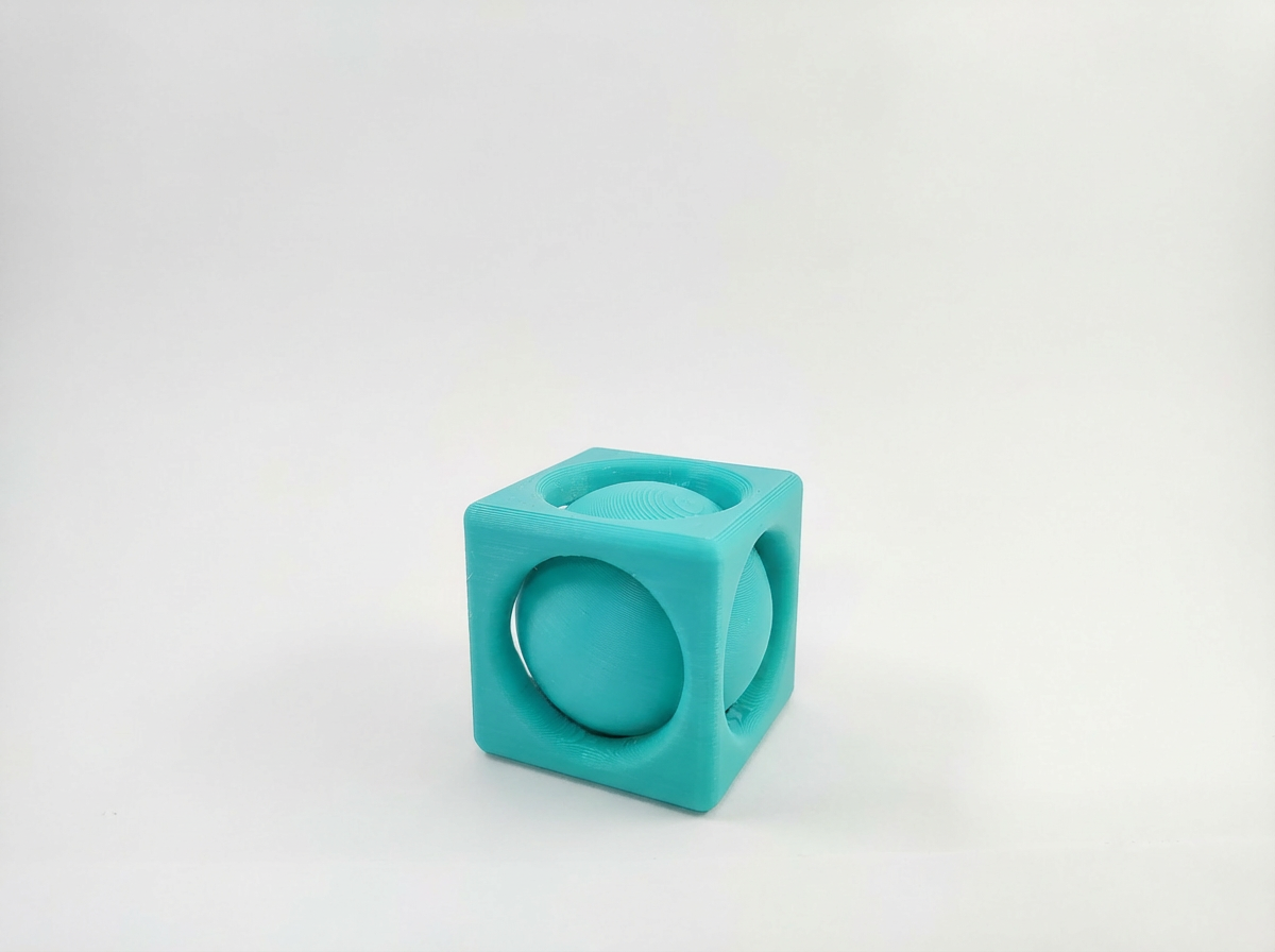 Miniatura 2 do modelo 3D Impossible Passthrough Sphere in Cube / Spin Cube
