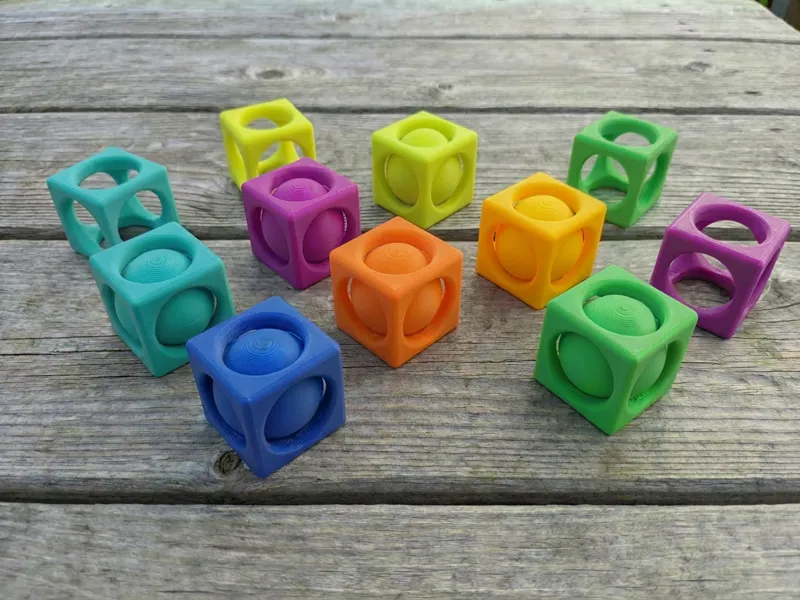 Impossible Passthrough Sphere in Cube / Spin Cube