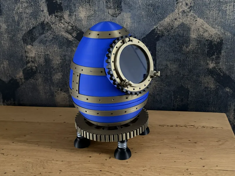 Œuf de Pâques sur socle amortisseur