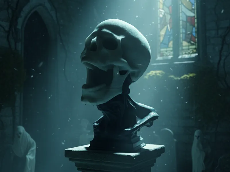 Screaming Skull Bust