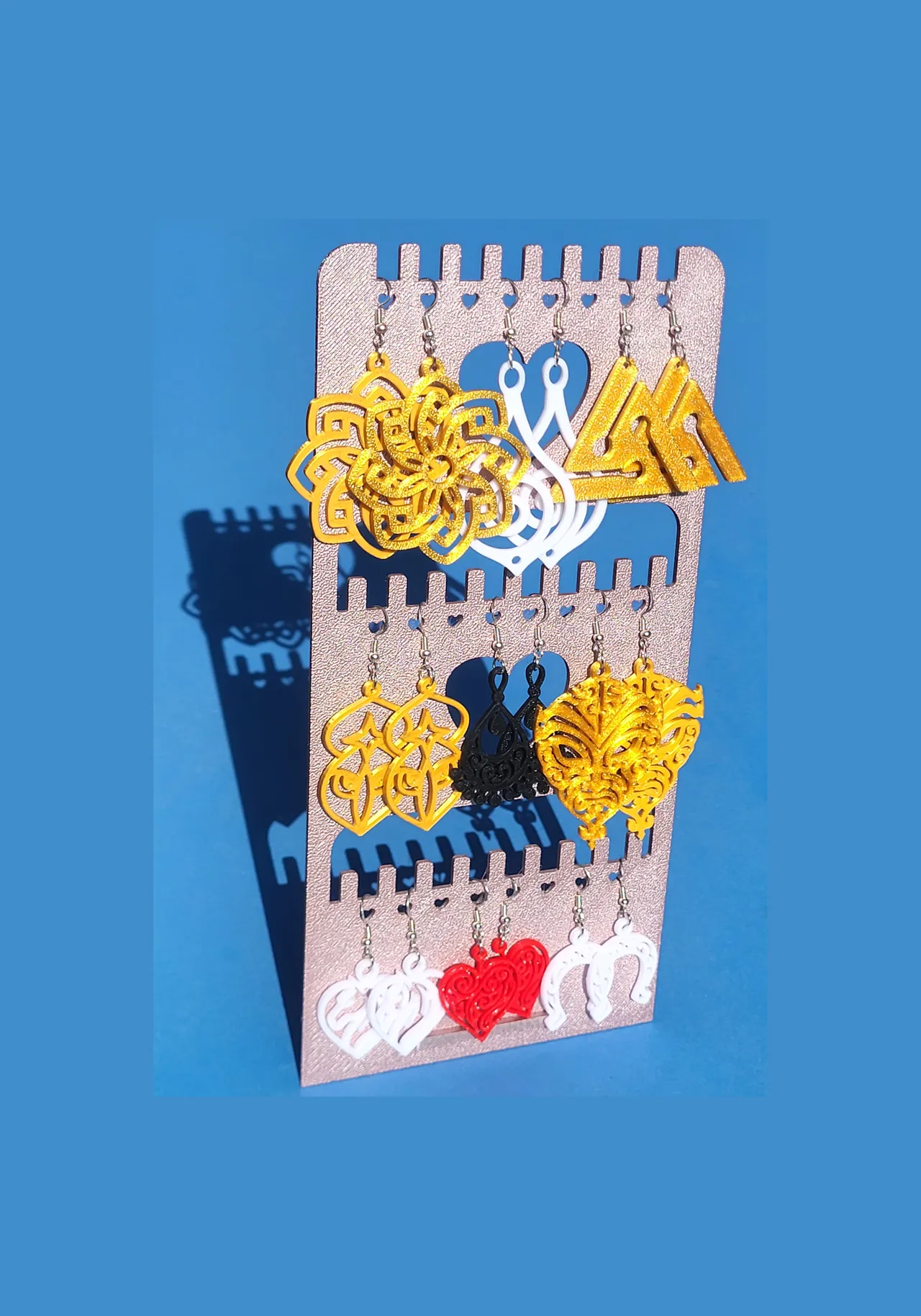 Earrings support - Easy print view 2