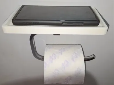 Phone shelf for Bunnings toilet roll holder