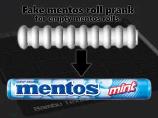 Fake mentos roll prank