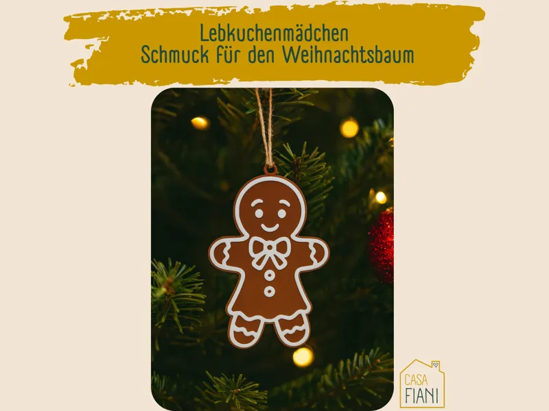 Lebkuchenfrau Anhänger – Weihnachtsdeko