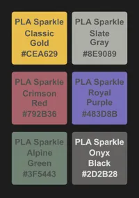 PLA SPARKLE SWATCHES & INFILL