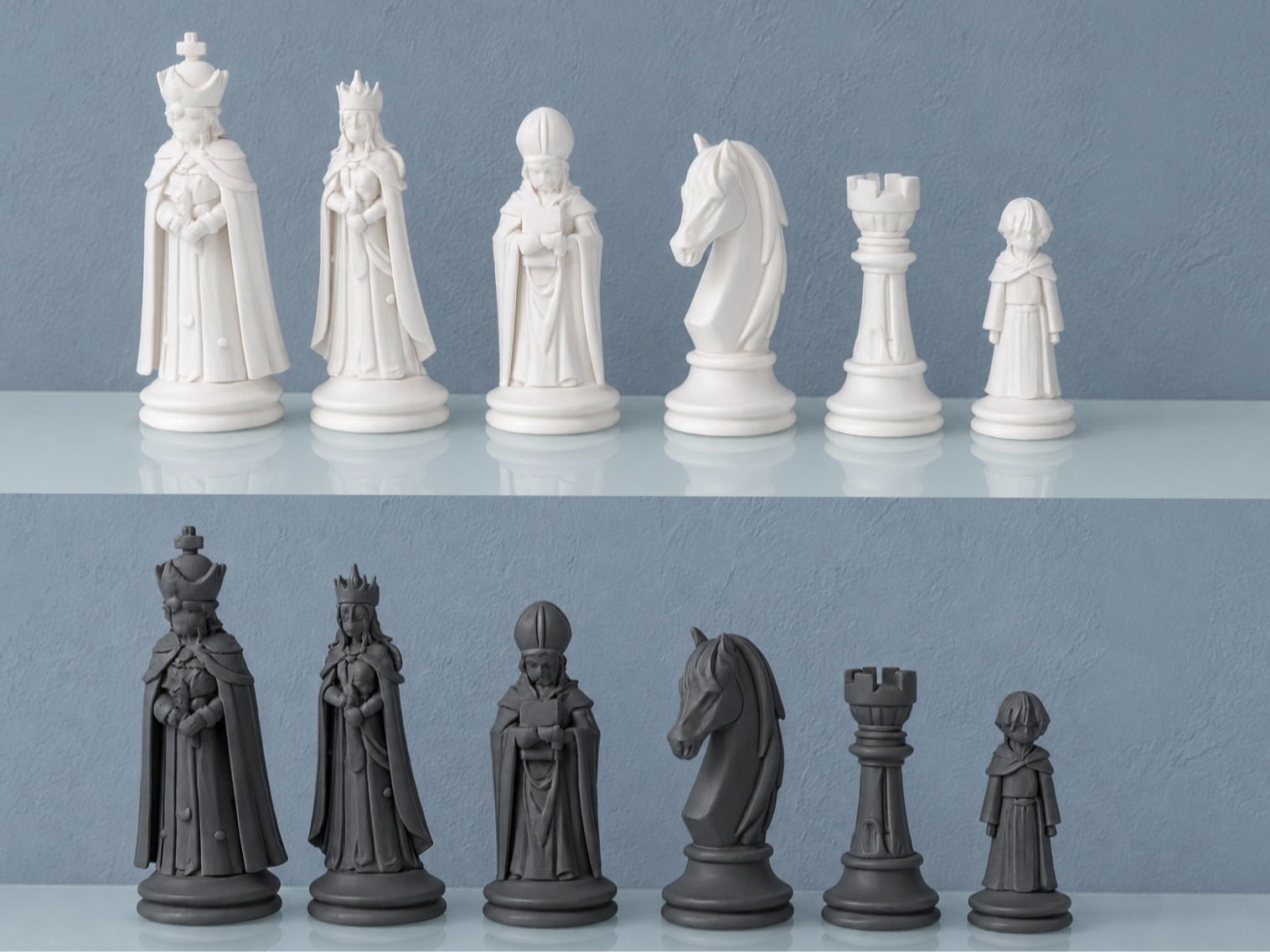 Celestial Gambit Anime Fantasy Chess Set