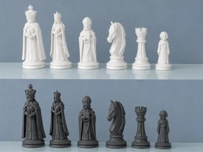 Celestial Gambit Anime Fantasy Chess Set
