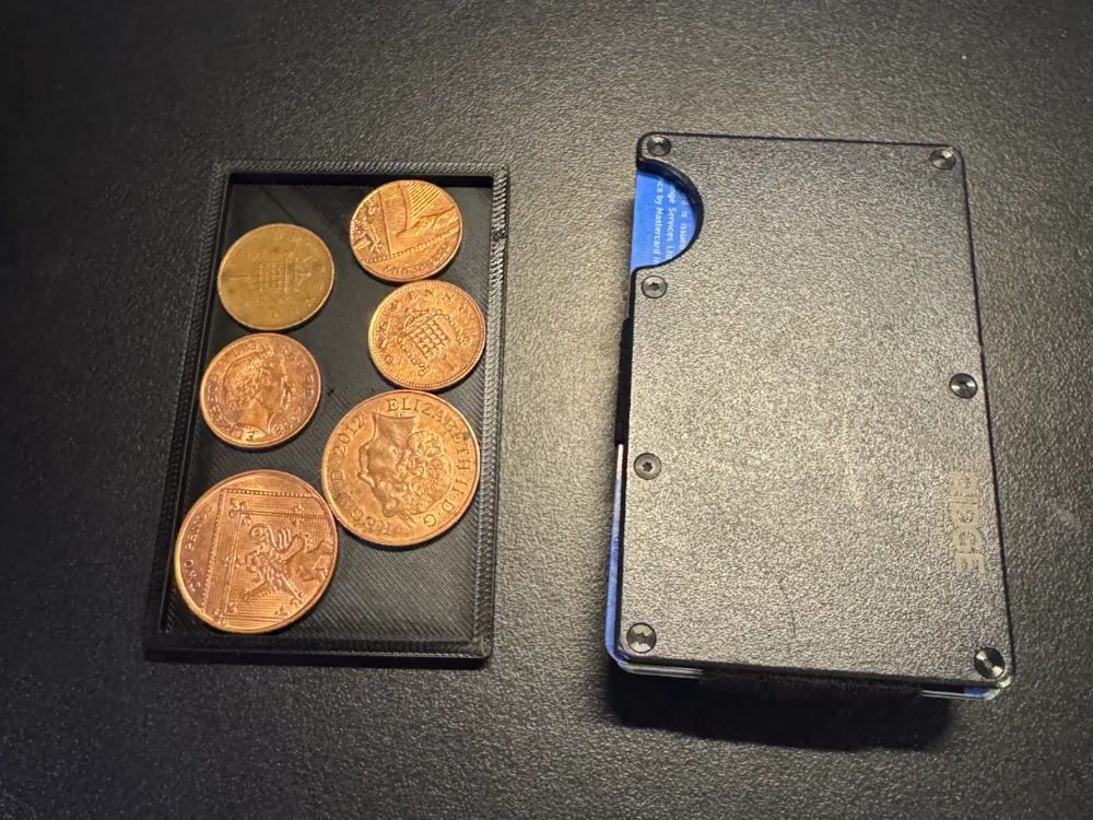 ridge wallet coin tray - Free 3D Print Model - MakerWorld