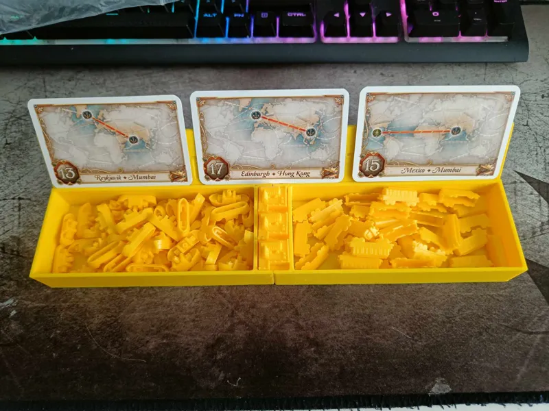 Train, boat and ticket holder for Ticket to ride