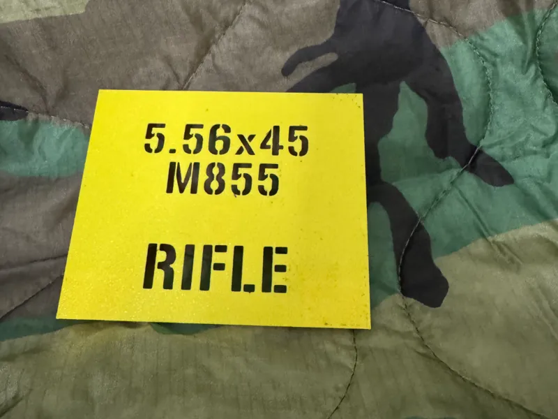 .50 Ammo Can Stencil 5.56 M855