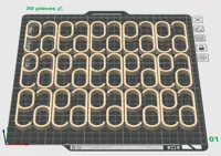 30 pieces, 0.28mm layer, PETG