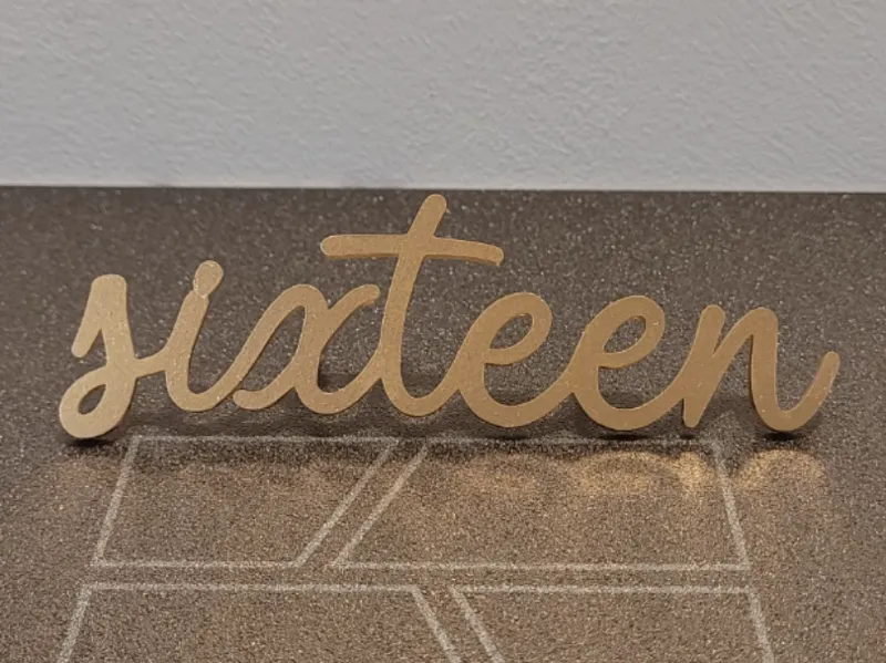 Frontal Cake Topper "Sixteen"