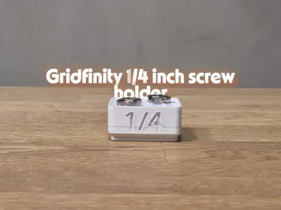 Gridfinity 1/4 inch screw holder
