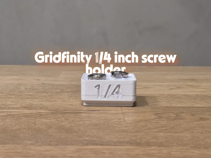 Gridfinity 1/4 inch screw holder