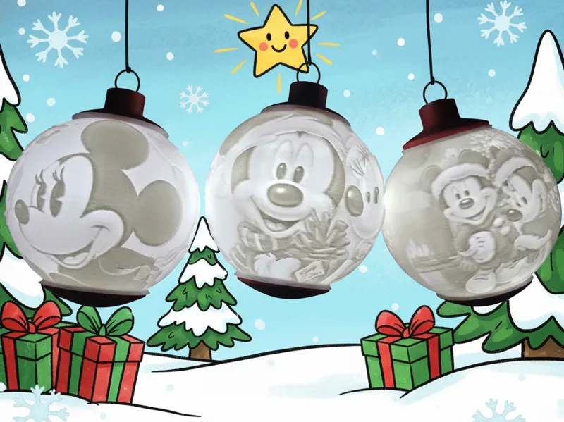 Mickey Holiday Litho ornament