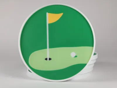 Golf Coaster - flag and hole