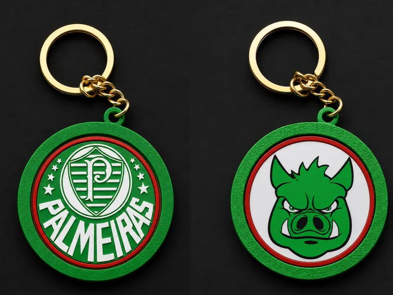 Chaveiro Giratório Palmeiras - FRENTE E VERSO