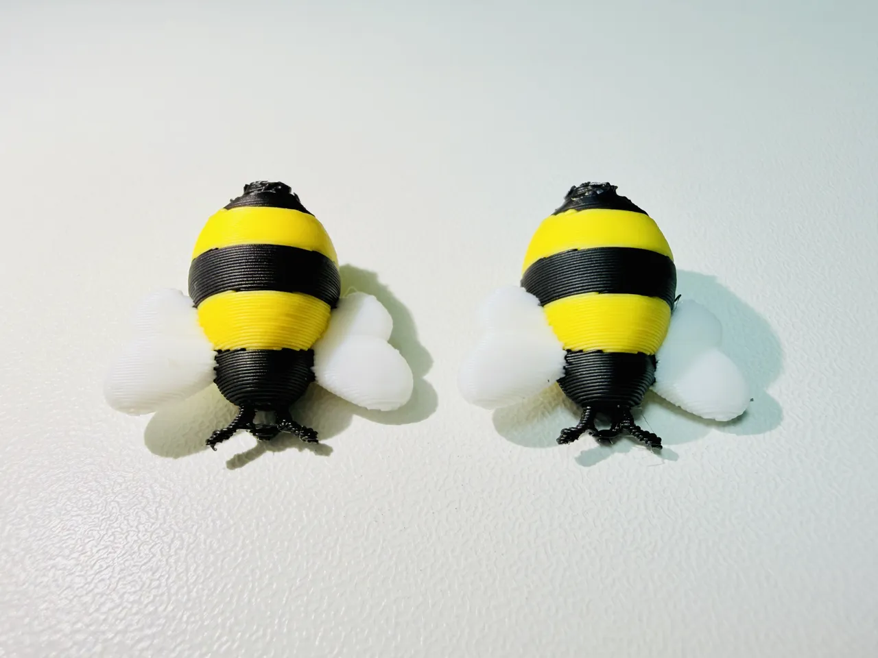 Cute Bee Earrings Multicolor AMS Easy Print view 3
