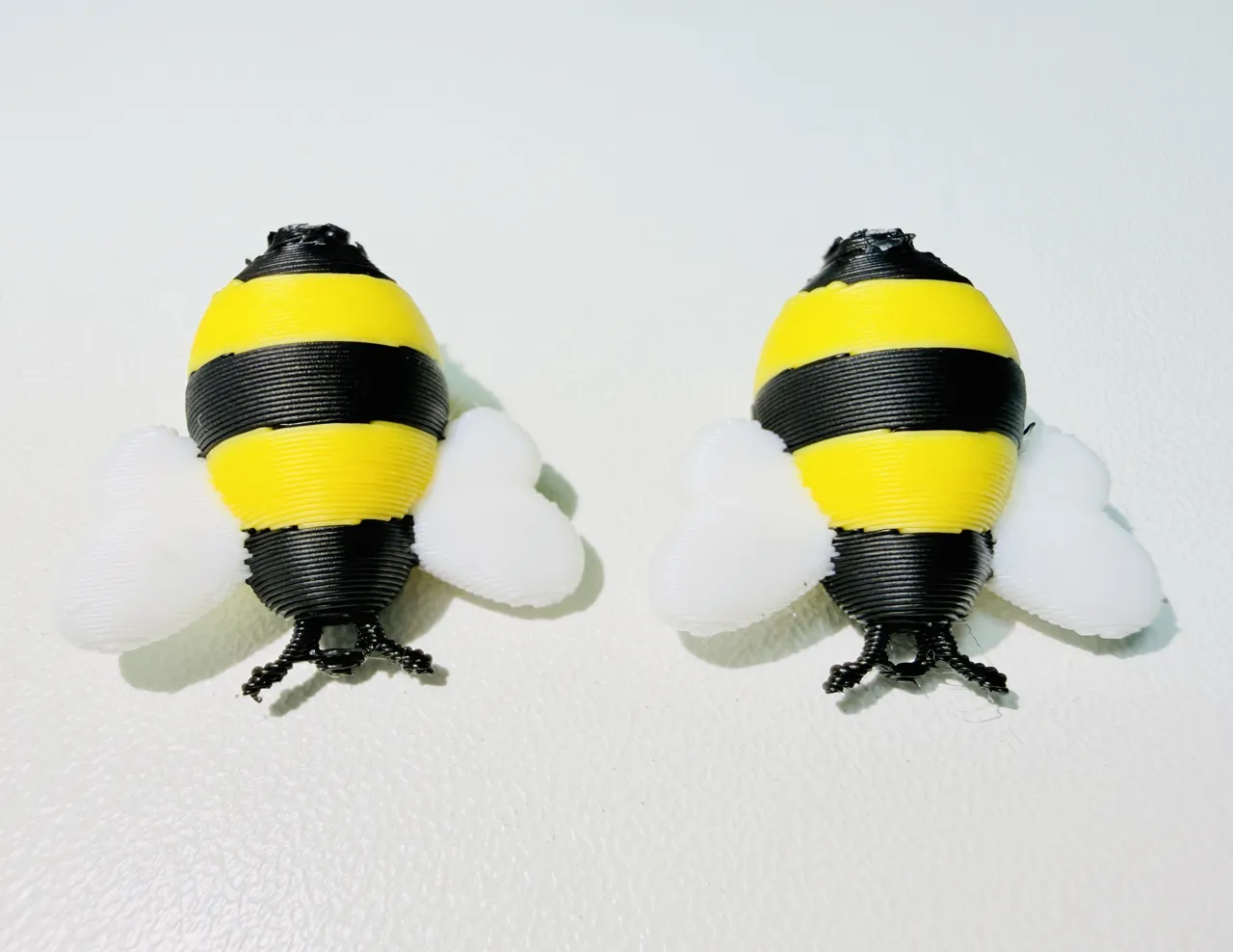 Cute Bee Earrings Multicolor AMS Easy Print view 2