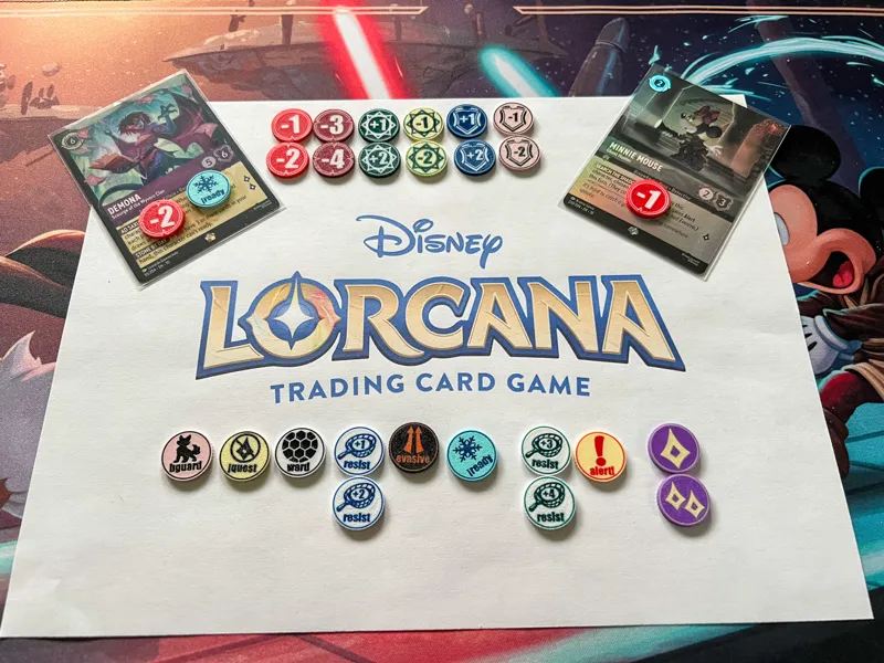 Lorcana Tokens (Double Sided) and Storage Box