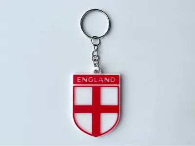 England Flag Shield Keyring - St George's Cross