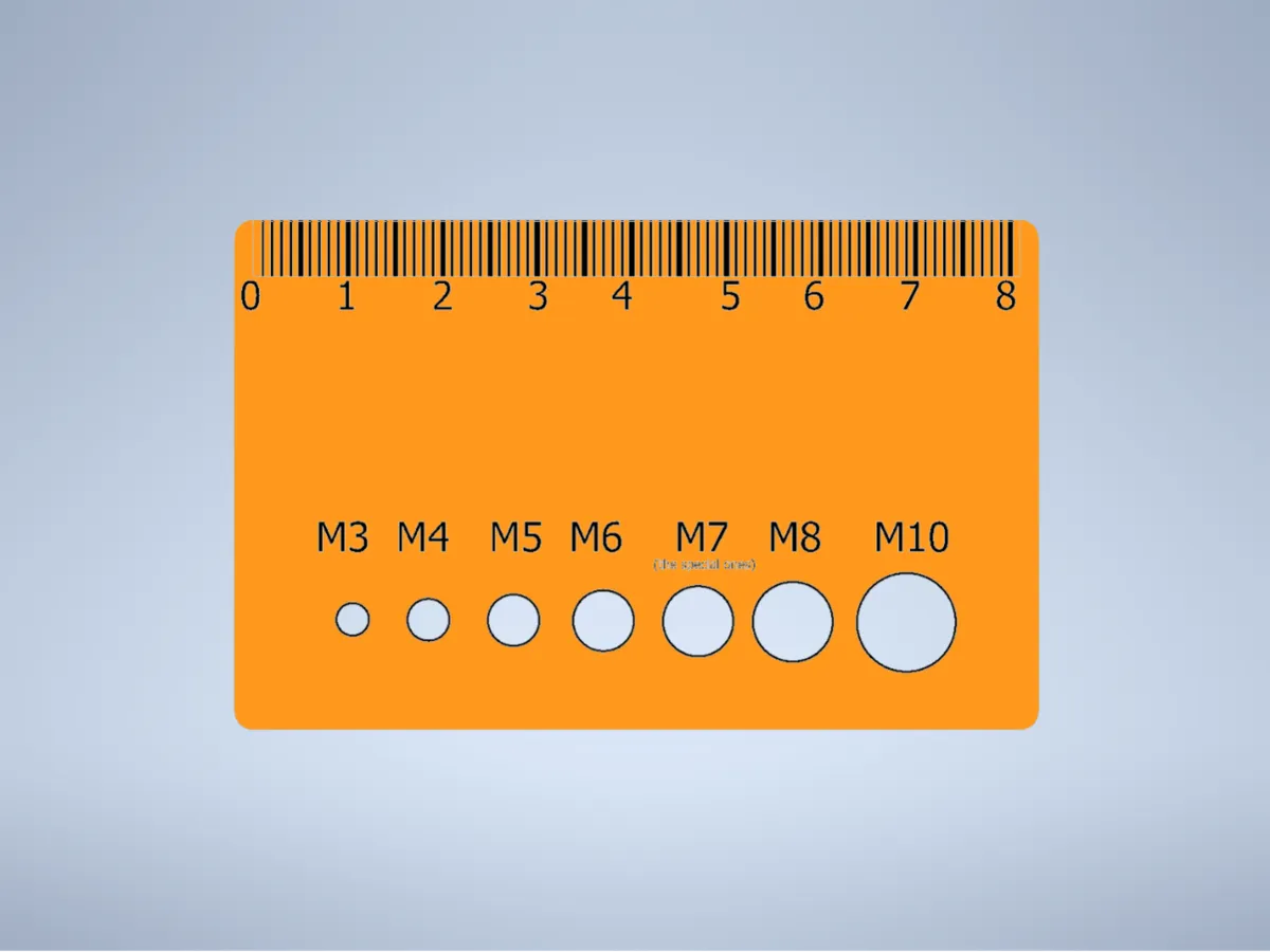 Jauge de mesure de boulons format carte