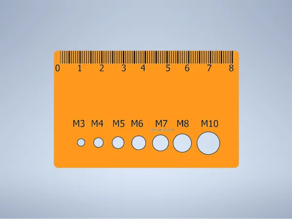 Jauge de mesure de boulons format carte