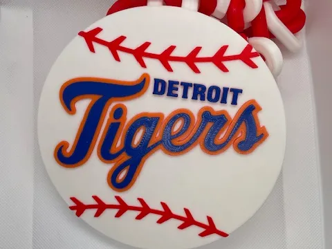 Detroit Tigers Chain Medallion with links