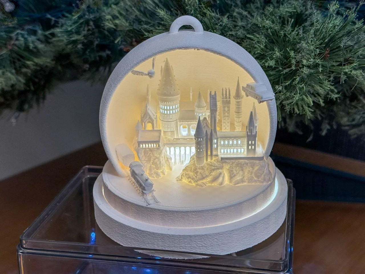 Hogwarts easy 2 print tealight/led lamp Snow Globe view 3