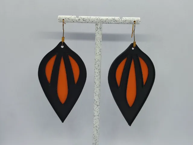 Aretes Ébano y Ámbar