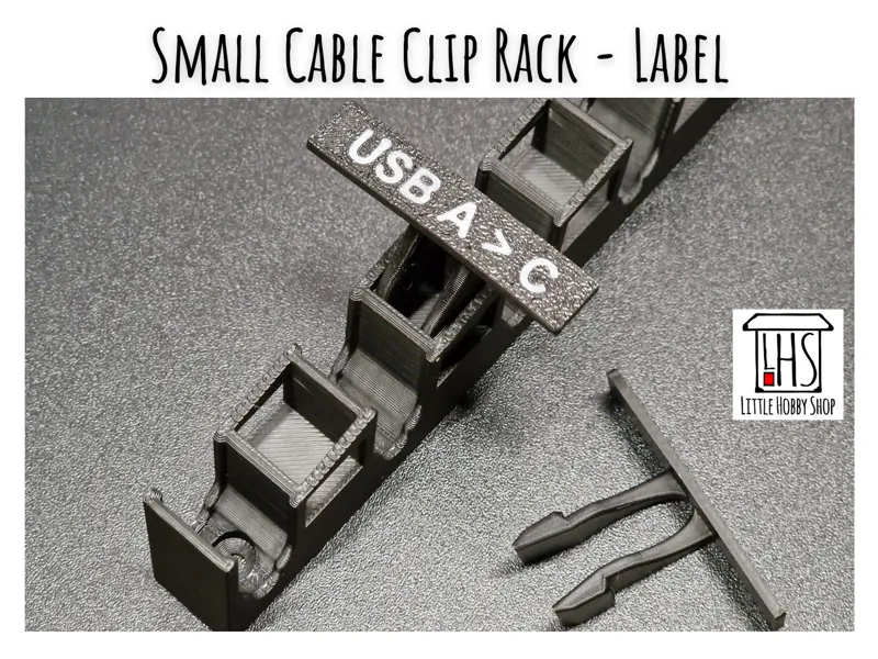 Small Cable Clip Rack - Label