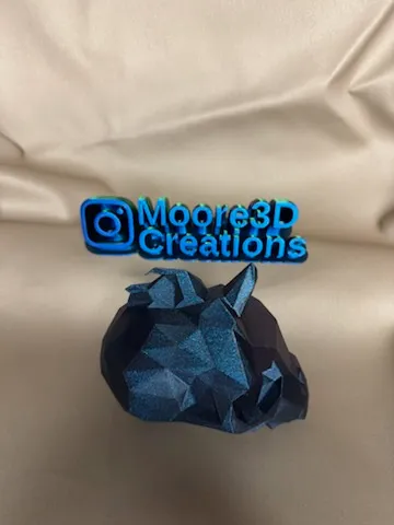 Lowpoly unicorn skull