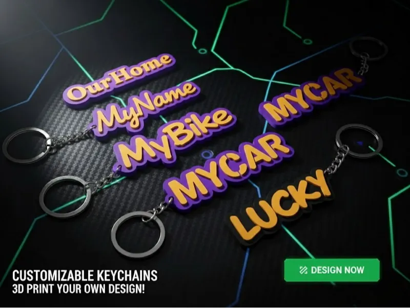 Easy Print Customizable Name Tag / Keychain