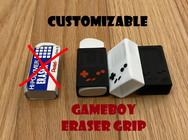 Customizable Eraser Grip (Gameboy edition) 
